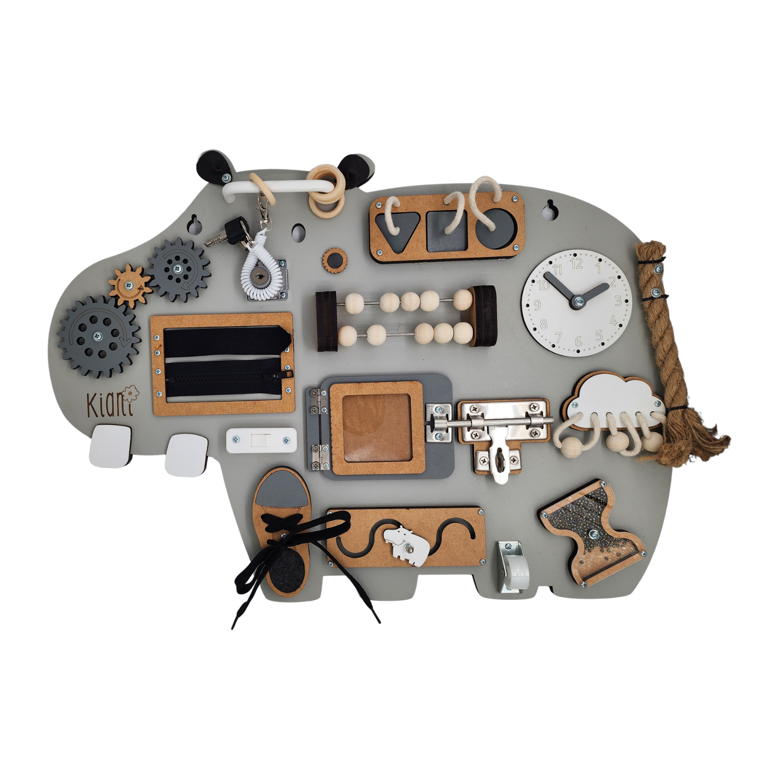 Hugo the Hippo Wall-mounted Activity Board
